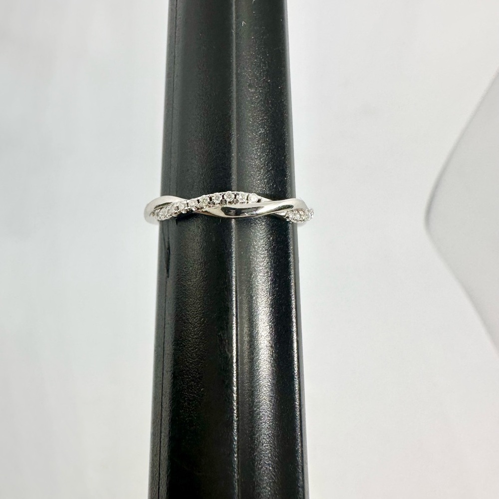 Moissanite Wedding Band Twisted Ring Anniversary GRA Certified 925 18K - Picture 12 of 14